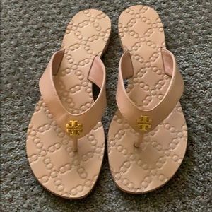 Tory Burch Leather Flip Flops